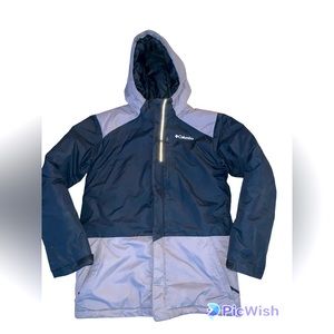 Columbia Kids Raincoat - Navy and Light Gray